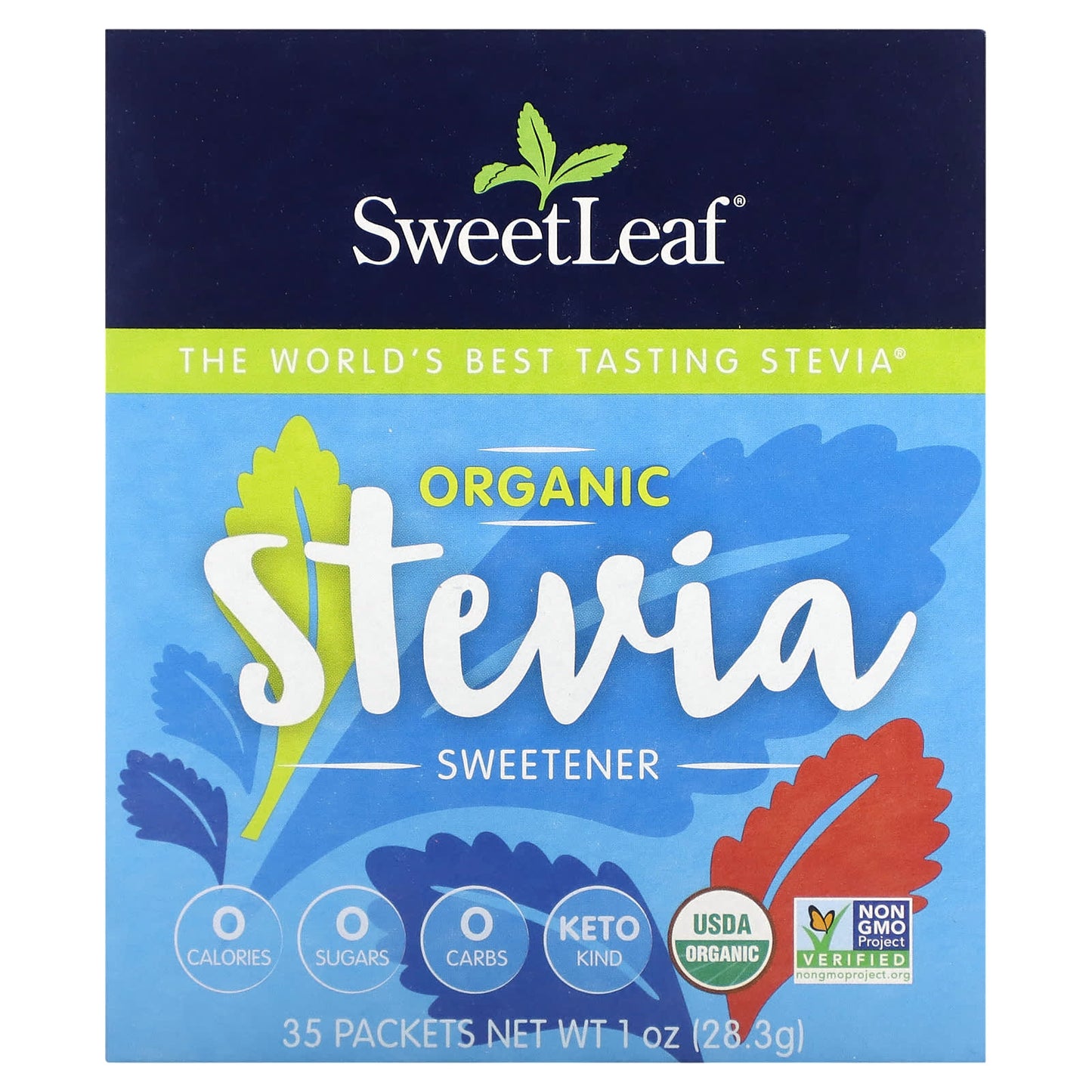 Wisdom Natural-SweetLeaf-Organic Stevia Sweetener-35 Packets-1 oz (28.3 g)