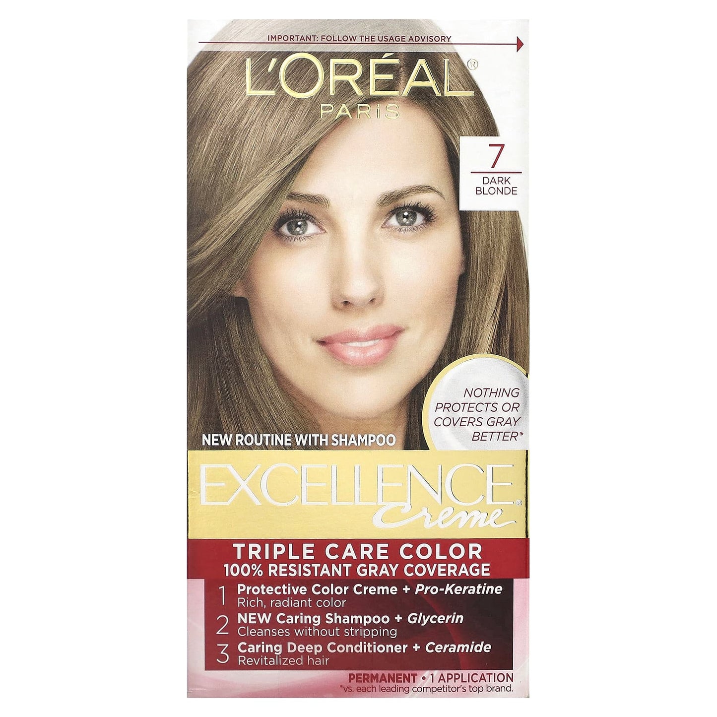 L'Oréal-Excellence Creme-Triple Care Color-7 Dark Blonde-1 Application