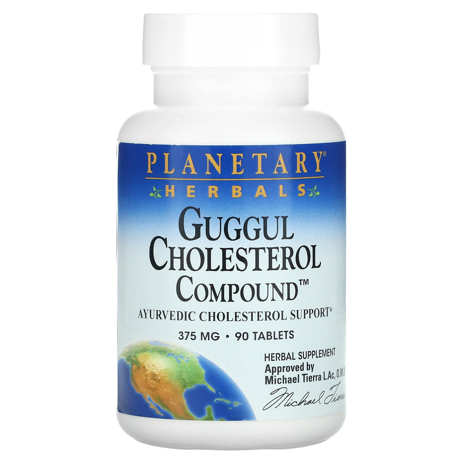 Planetary Herbals-Guggul Cholesterol Compound-375 mg-90 Tablets