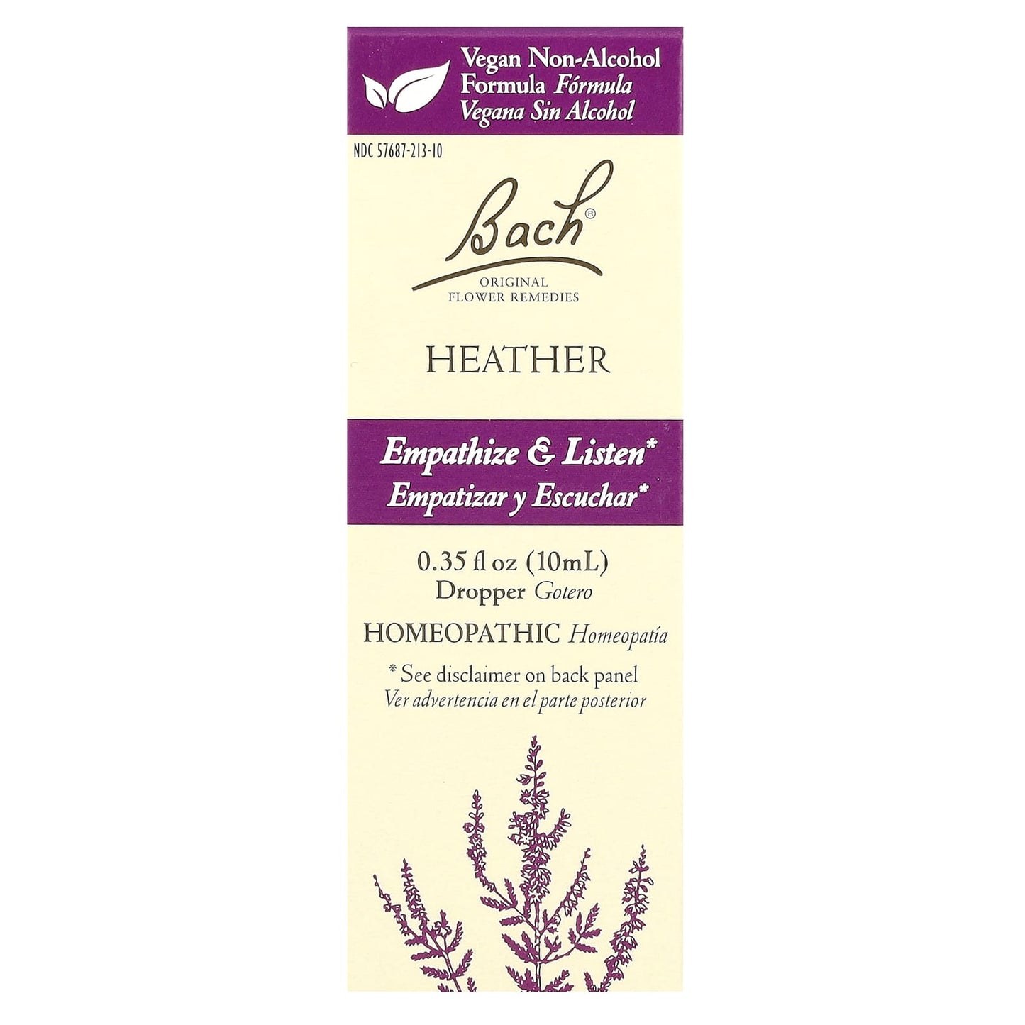 Bach-Original Flower Remedies-Heather-0.35 fl oz (10 ml)