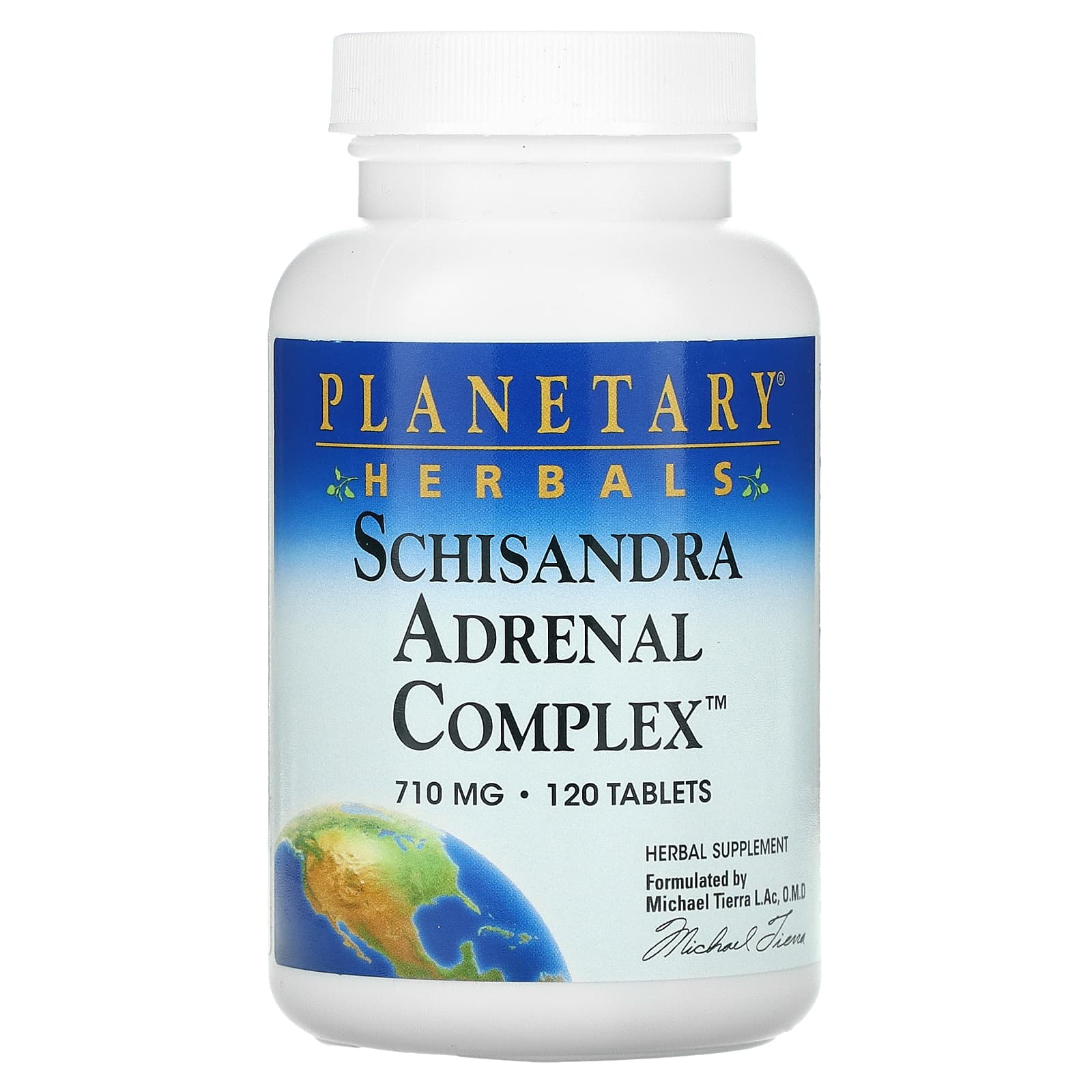 Planetary Herbals-Schisandra Adrenal Complex-710 mg-120 Tablets