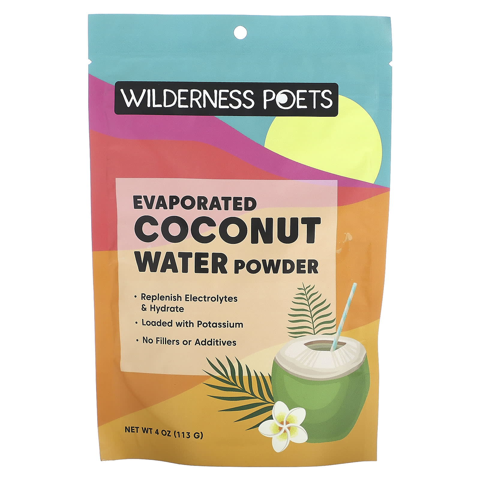 Wilderness Poets-Coconut Water Powder-Evaporated-4 oz (113 g)