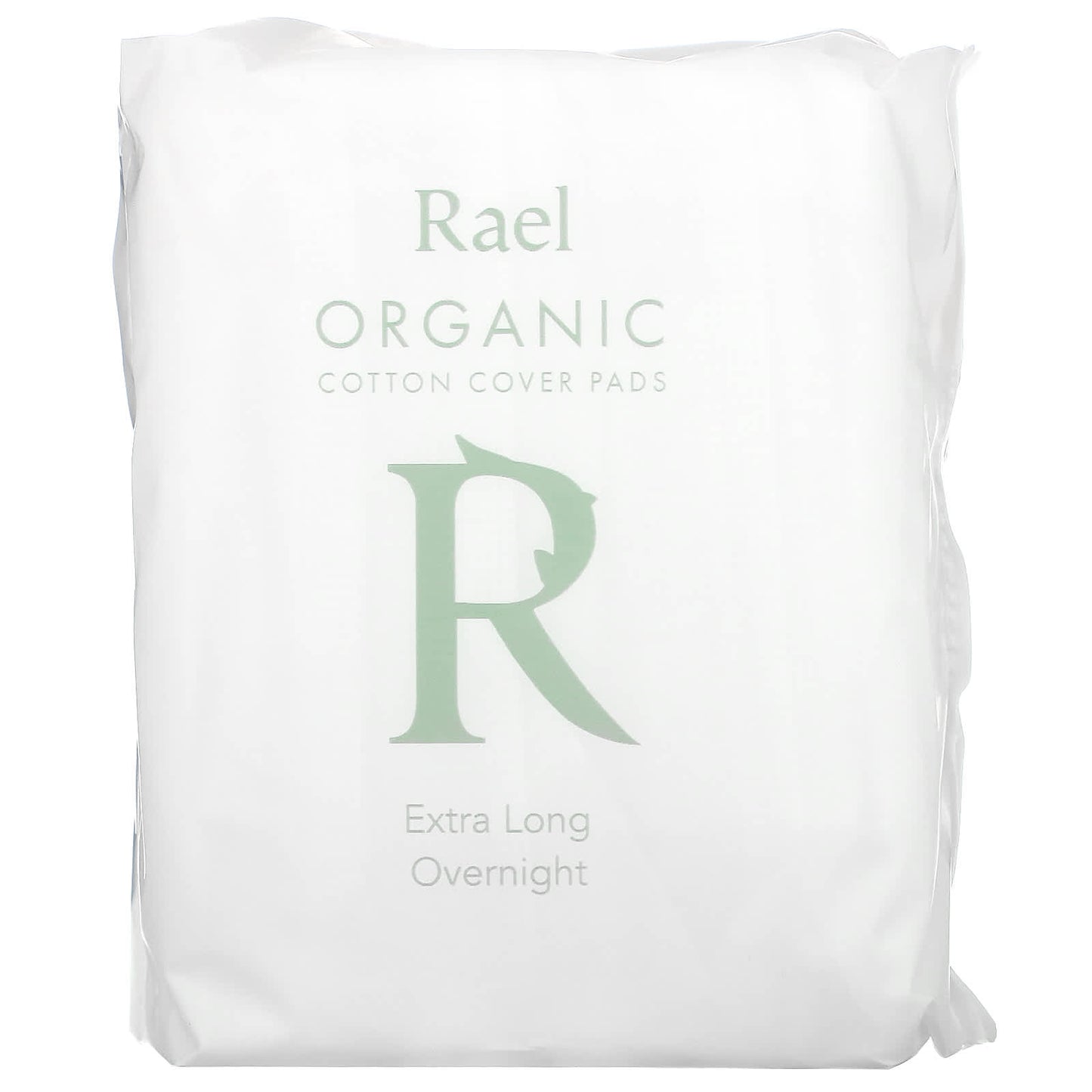 Rael, Organic Cotton Cover Pads, Extra Long Overnight, 6 Count