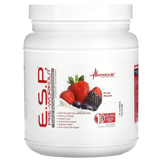 Metabolic Nutrition-E.S.P. Pre-Workout-Fruit Punch-300 g