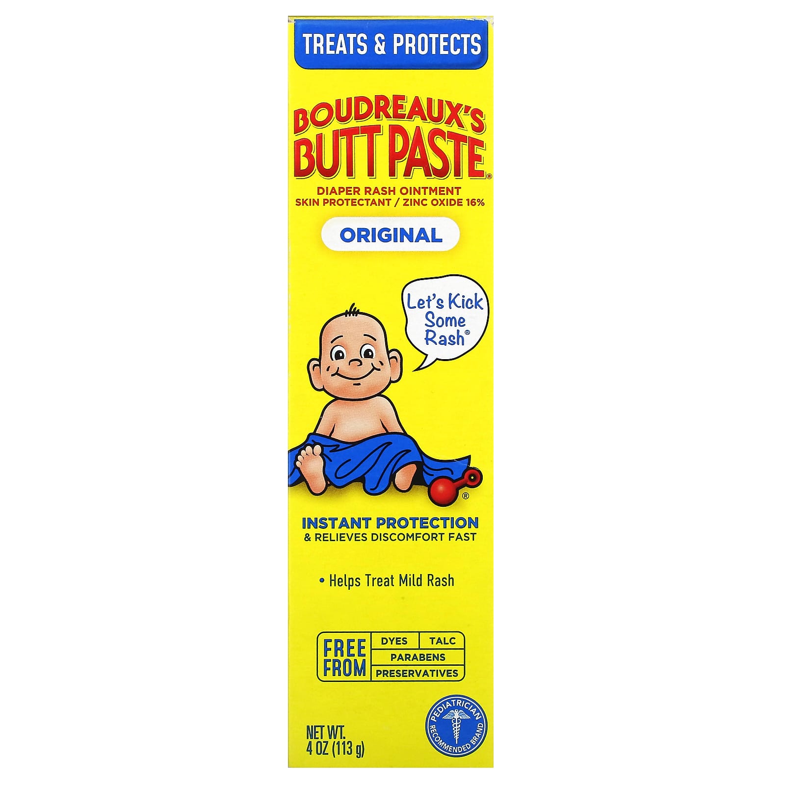 Boudreaux's Butt Paste-Butt Paste-Diaper Rash Ointment-Original-4 oz (113 g)