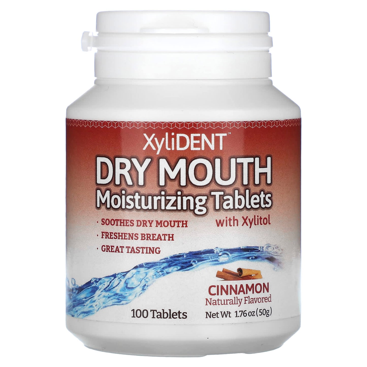 XyliDENT-Dry Mouth Moisturizing Tablets with Xylitol -Cinnamon-100 Tablet