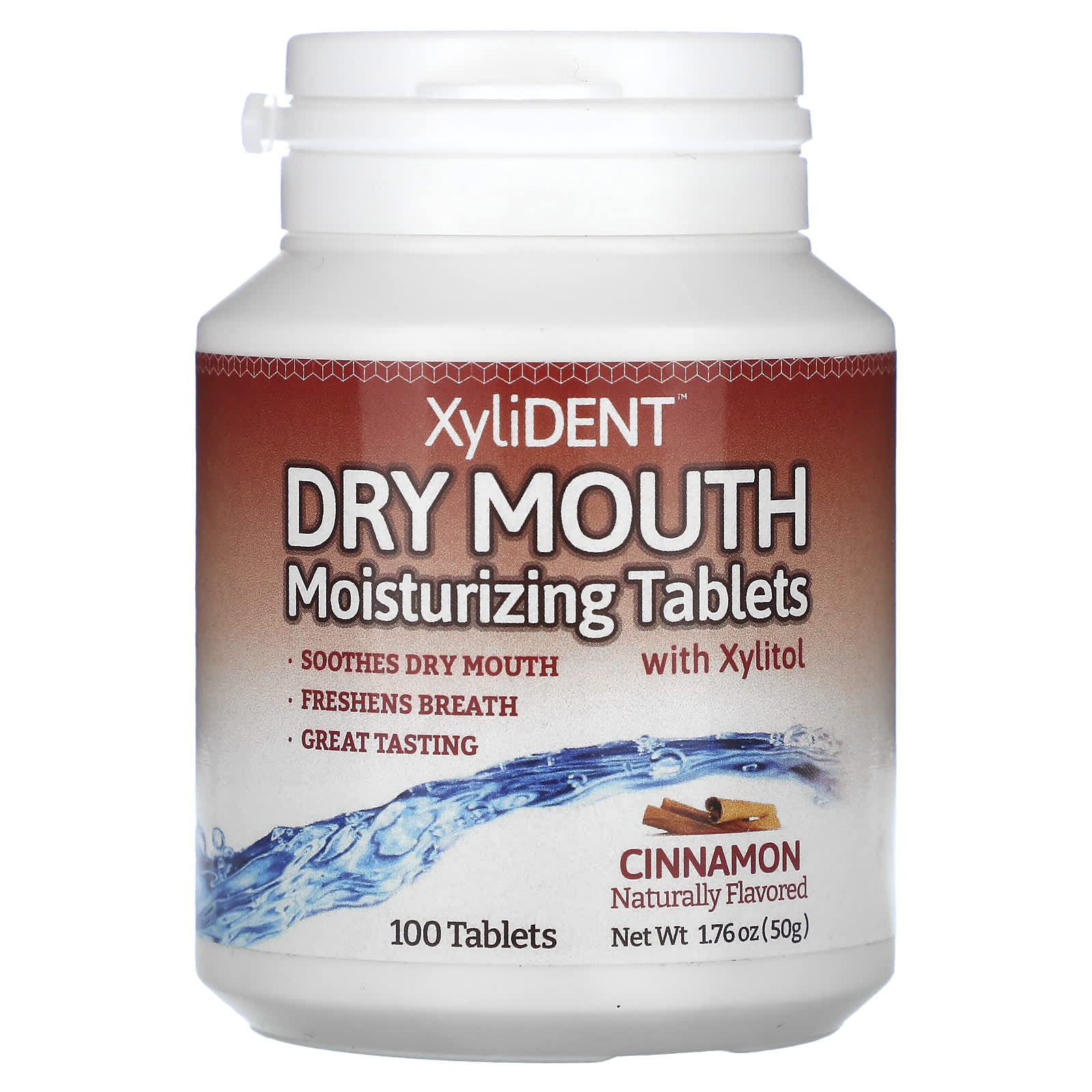 XyliDENT-Dry Mouth Moisturizing Tablets with Xylitol -Cinnamon-100 Tablet