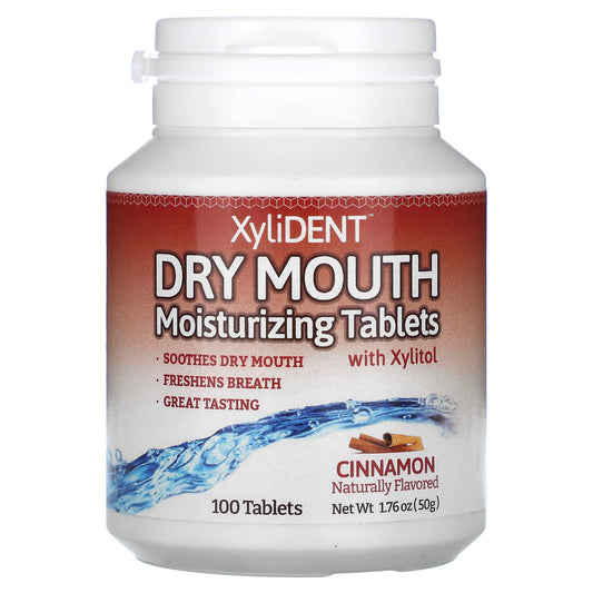 XyliDENT-Dry Mouth Moisturizing Tablets with Xylitol -Cinnamon-100 Tablet