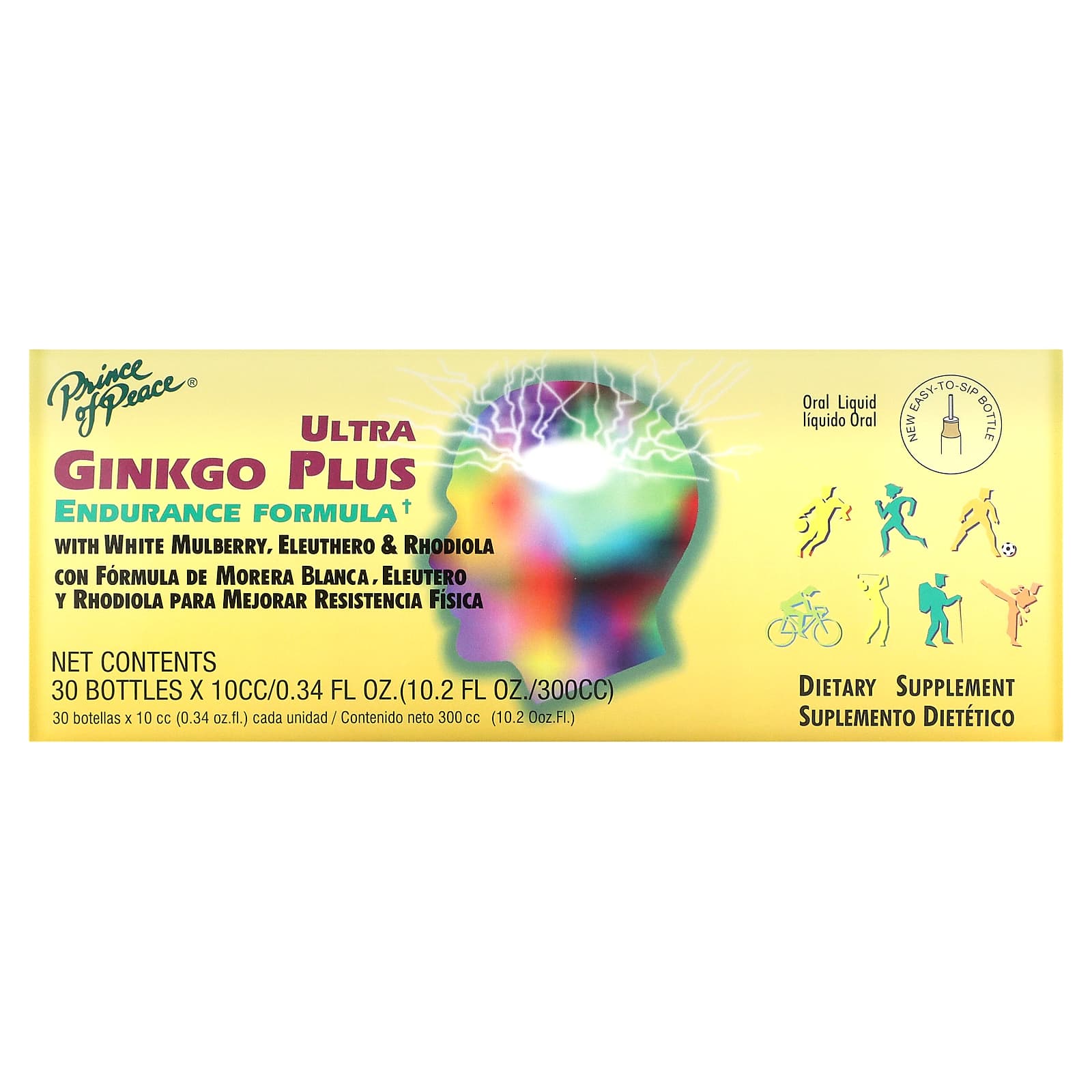 Prince of Peace-Ultra Ginkgo Plus-Endurance Formula-30 Bottles-0.34 fl oz (10 cc) Each