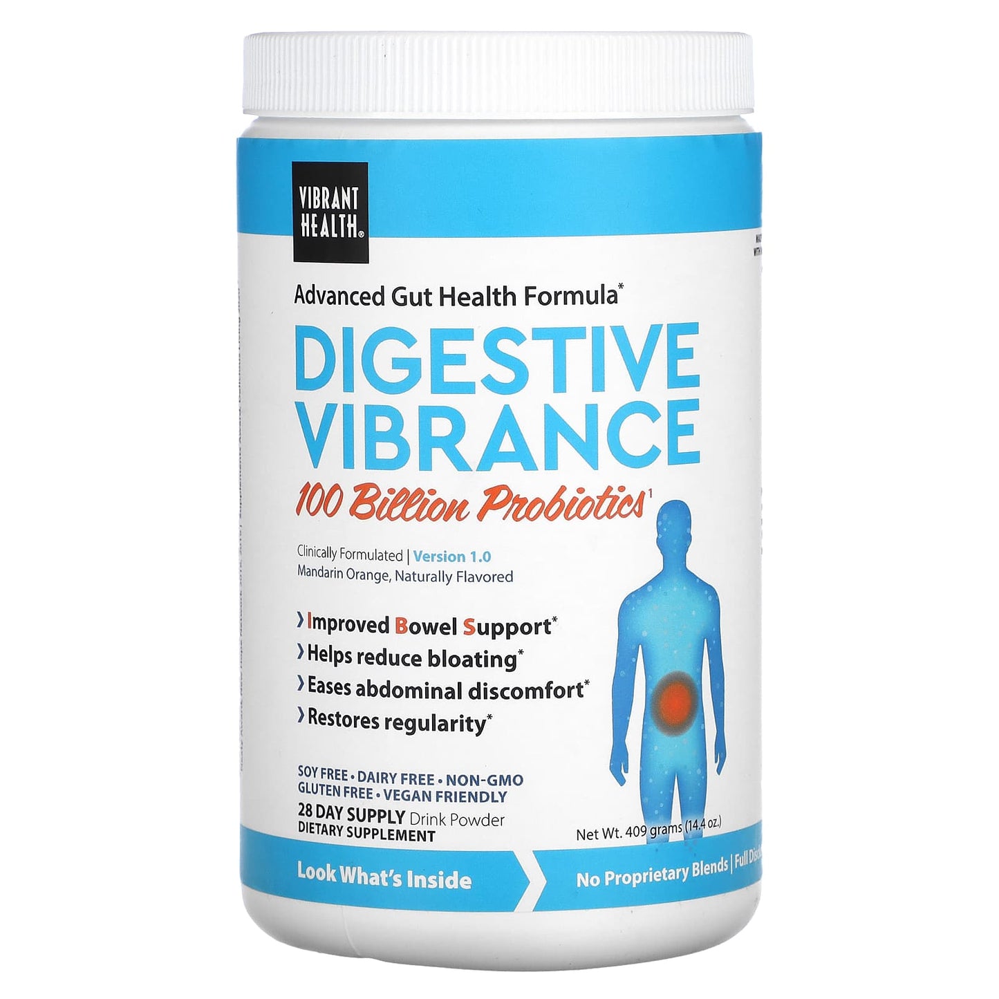 Vibrant Health-Digestive Vibrance-Mandarin Orange-14.4 oz (409 g)