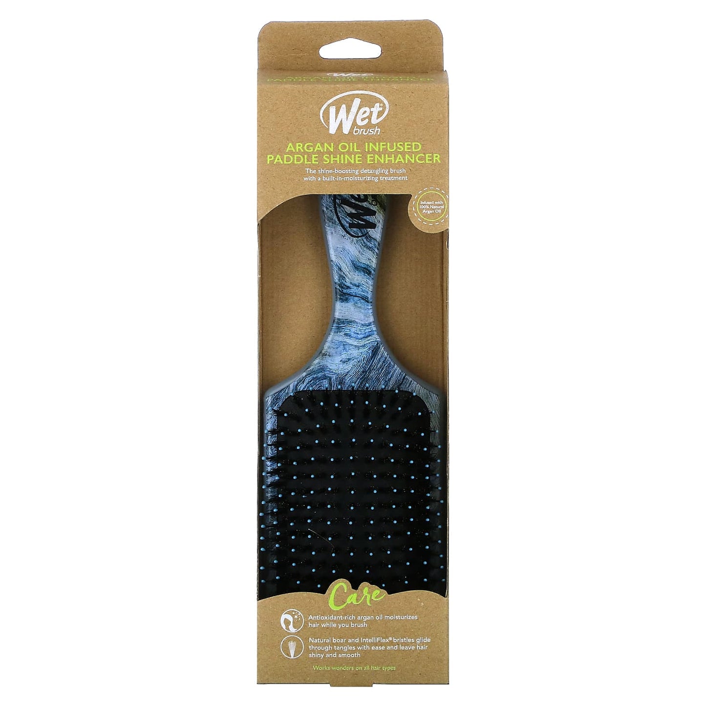 Wet Brush, Argan Oil Infused Paddle Shine Enhancer Brush, 1 Brush