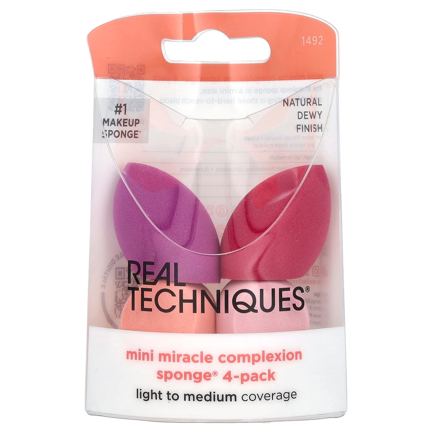 Real Techniques, Mini Miracle Complexion Sponge, 4 Pack