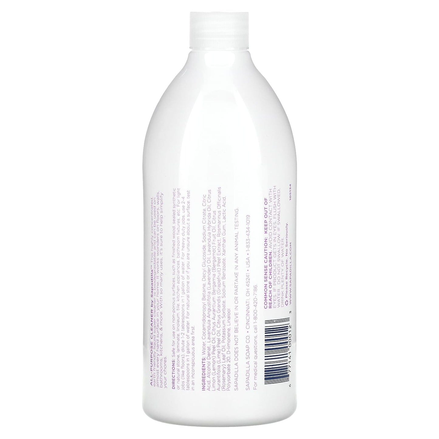 Sapadilla, All Purpose Cleaner, Sweet Lavender + Lime, 25 fl oz (739 ml)