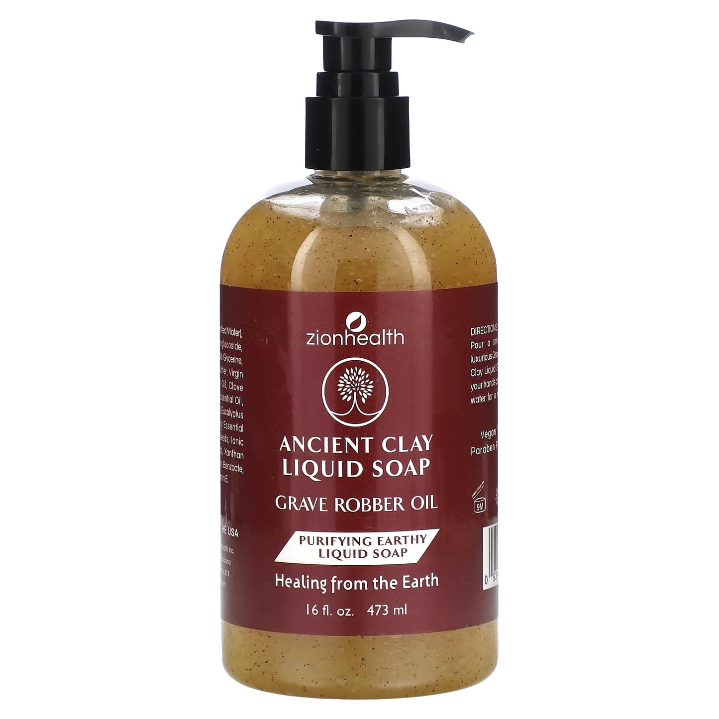 Zion Health-Ancient Clay Liquid Soap-Grave Robber Oil-16 fl oz (473 ml)