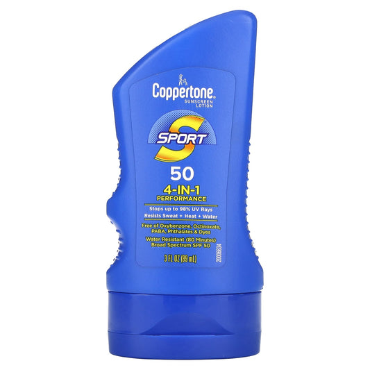 Coppertone-Sport-Sunscreen Lotion-4-In-1 Performance-SPF 50-3 fl oz (89 ml)