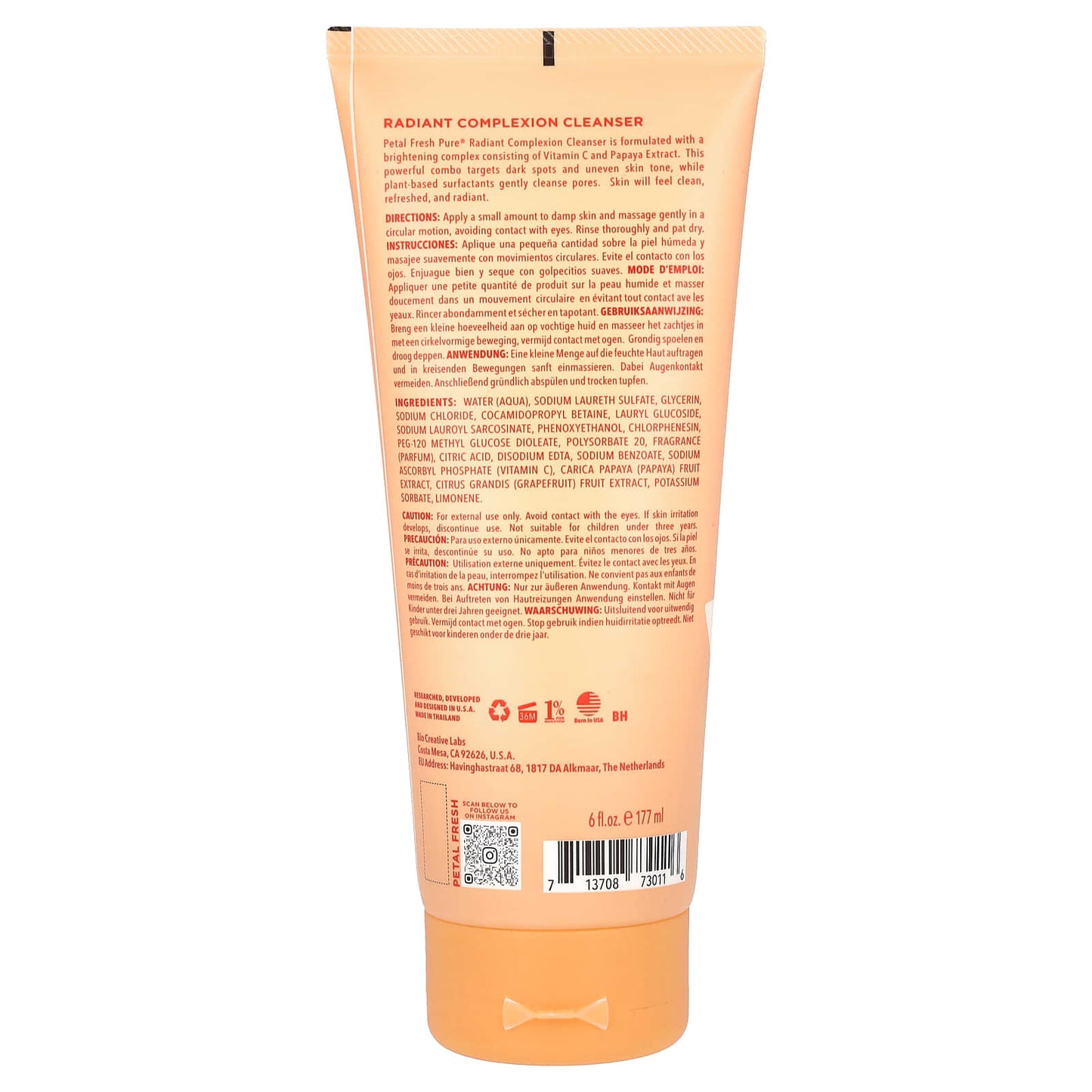 Petal Fresh, Radiant Complexion Cleanser, Papaya, 6 fl oz (177 ml)