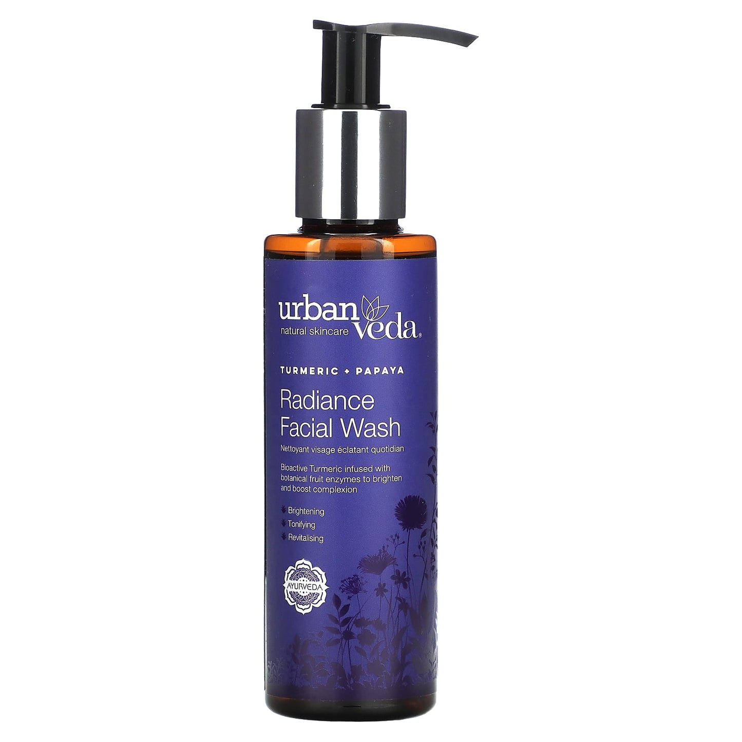 Urban Veda-Radiance Facial Wash-Turmeric + Papaya-5.1 fl oz (150 ml)