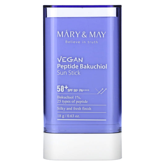 Mary & May-Vegan Peptide Bakuchiol Sun Stick-SPF 50+ PA++++-0.63 oz (18 g)