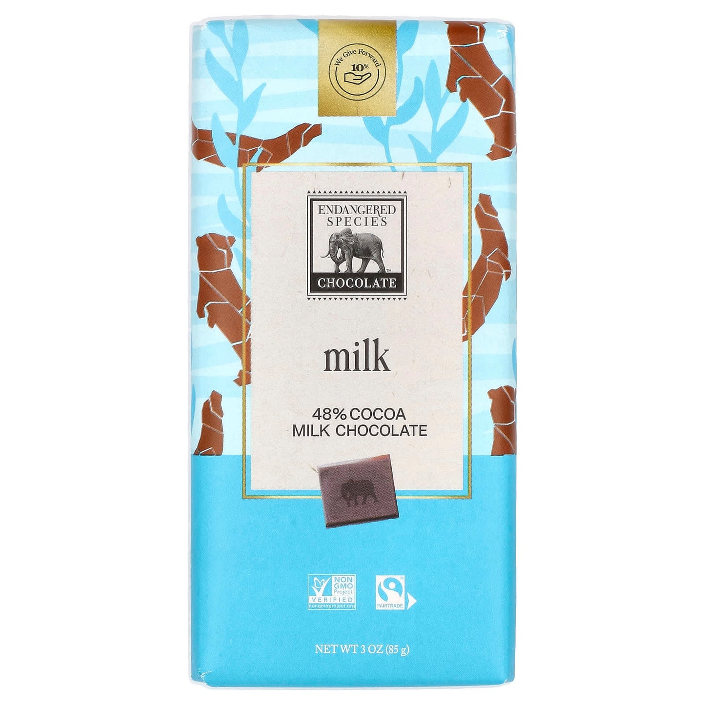 Endangered Species Chocolate-Milk Chocolate-48% Cocoa-3 oz (85 g)