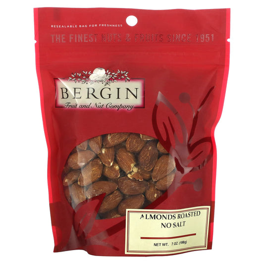 Bergin Fruit and Nut Company-Almonds Roasted-No Salt-7 oz (198 g)