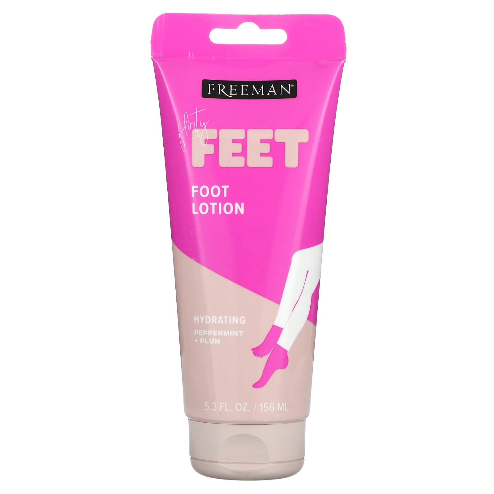 Freeman Beauty-Flirty Feet-Hydrating Foot Lotion-Peppermint & Plum-5.3 fl oz (159 ml)