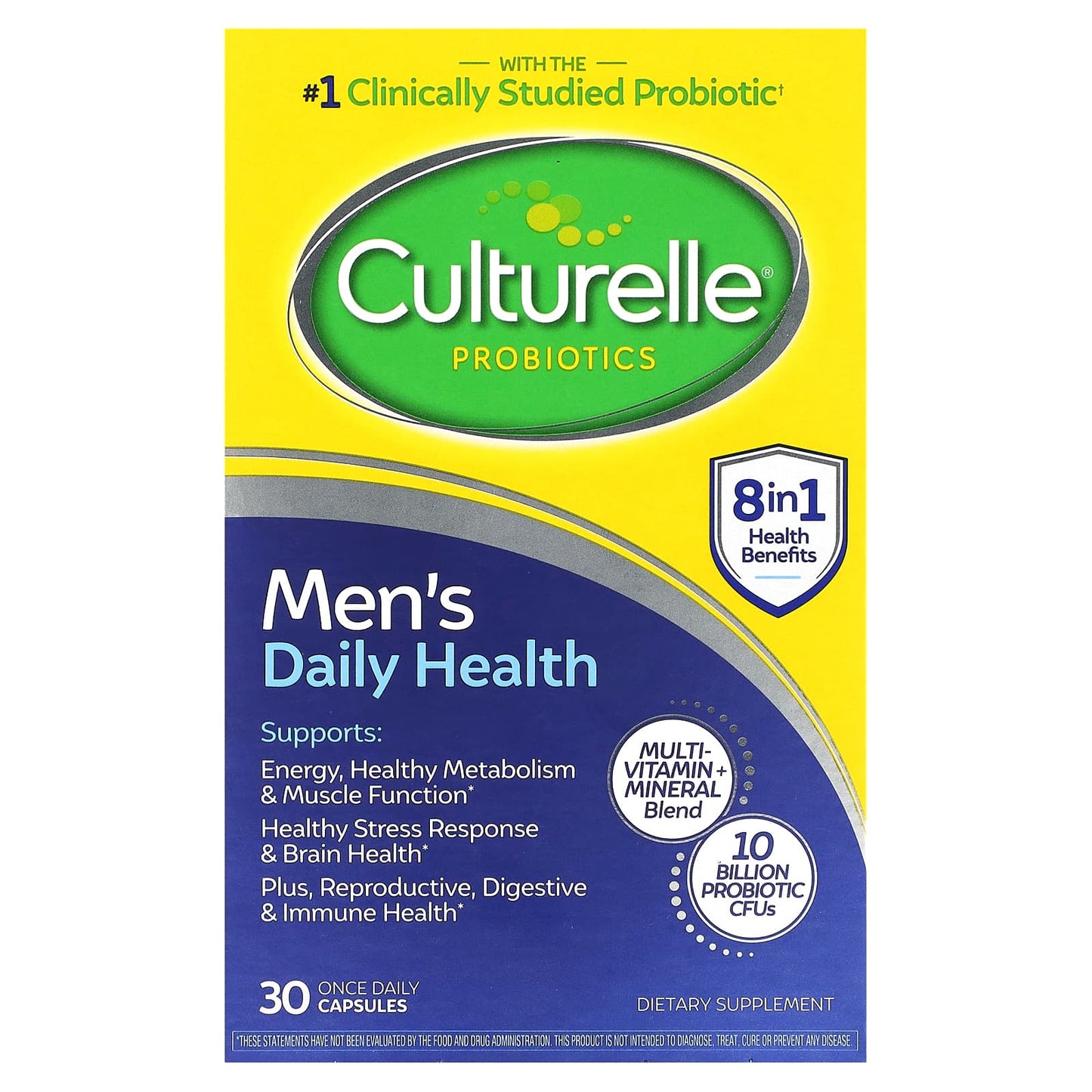 Culturelle-Probiotics-Men's Daily Health-10 Billion CFUs-30 Once Daily Capsules