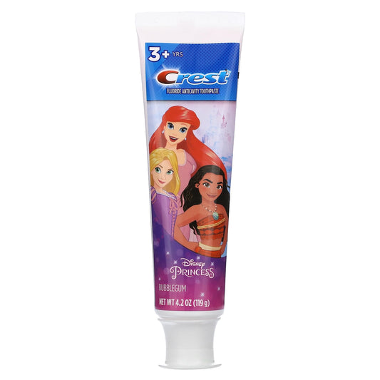 Crest-Kids-Fluoride Anticavity Toothpaste-Disney Princess-Bubble Gum-3+ Yrs-4.2 oz (119 g)