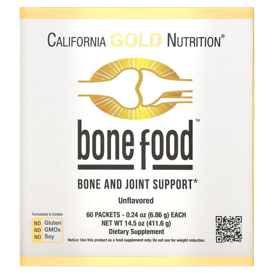 California Gold Nutrition-Bone Food-60 Packets-0.24 oz (6.86 g)