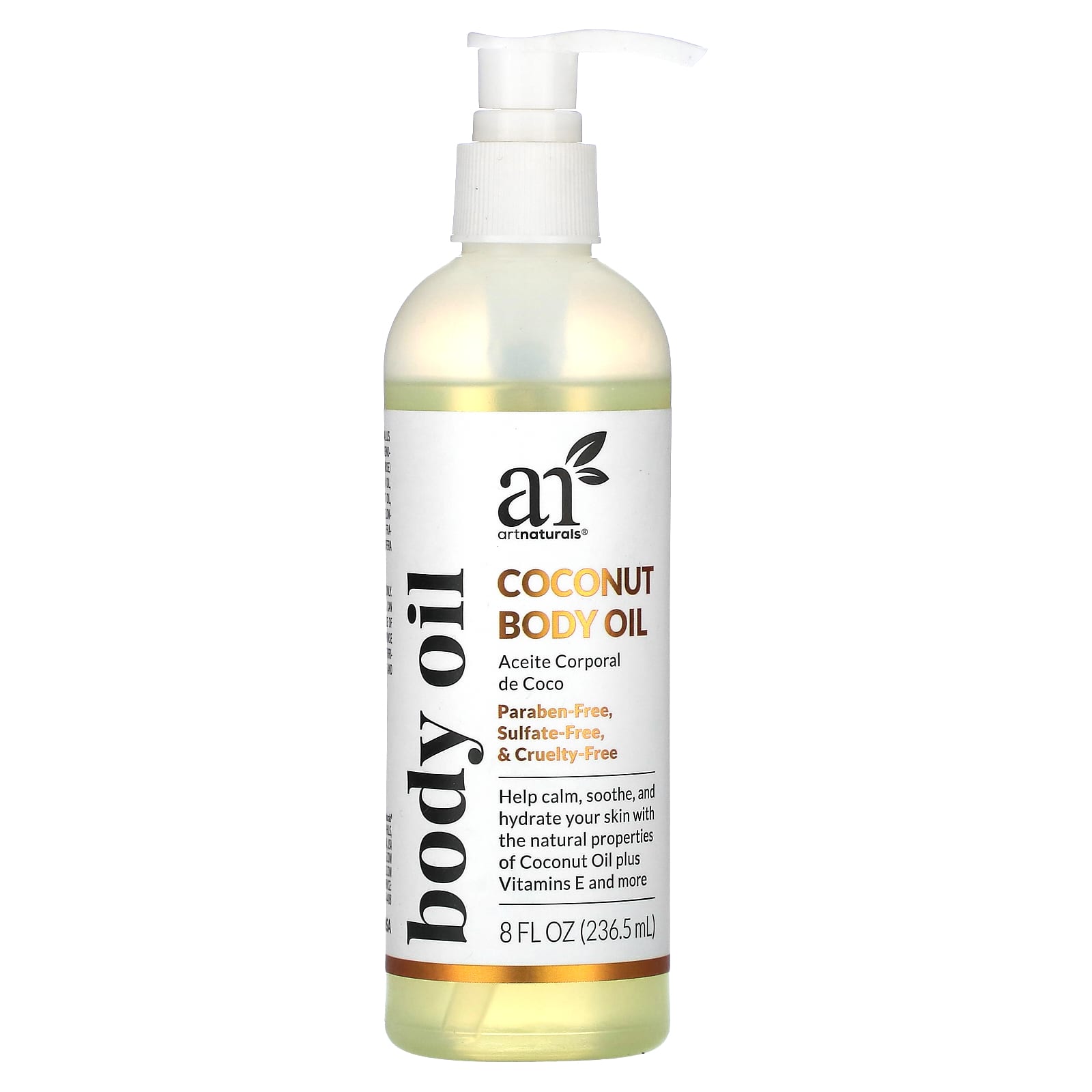 artnaturals-Coconut Body Oil -8 fl oz (236.5 ml)