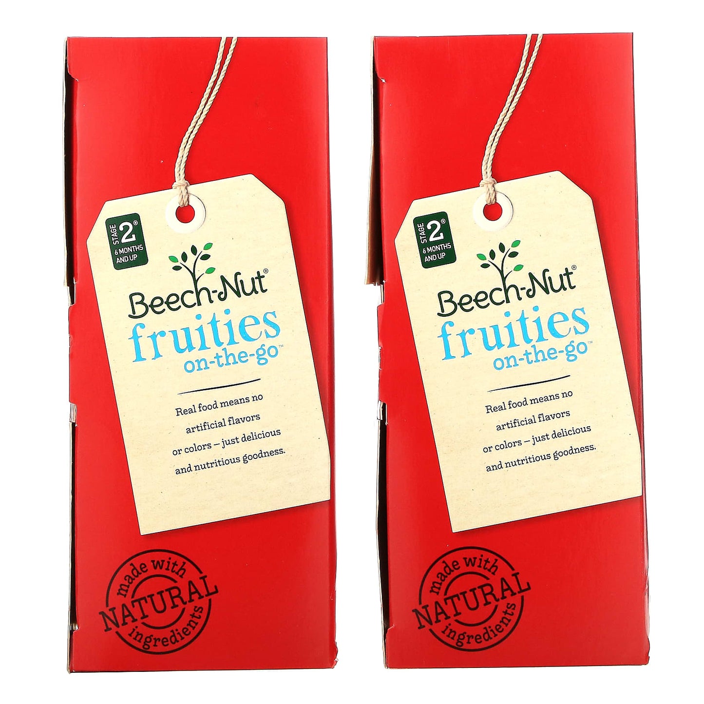 Beech-Nut, Fruities, 6+ Months, Pear, Banana & Raspberries, 12 Pouches, 3.5 oz (99 g) Each