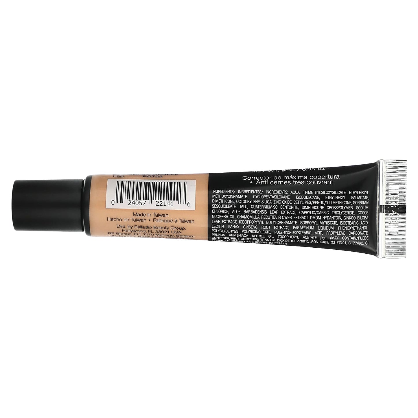 Palladio, Full-Coverage Concealer, Creme Brulee PCT03, 0.35 oz (9 ml)