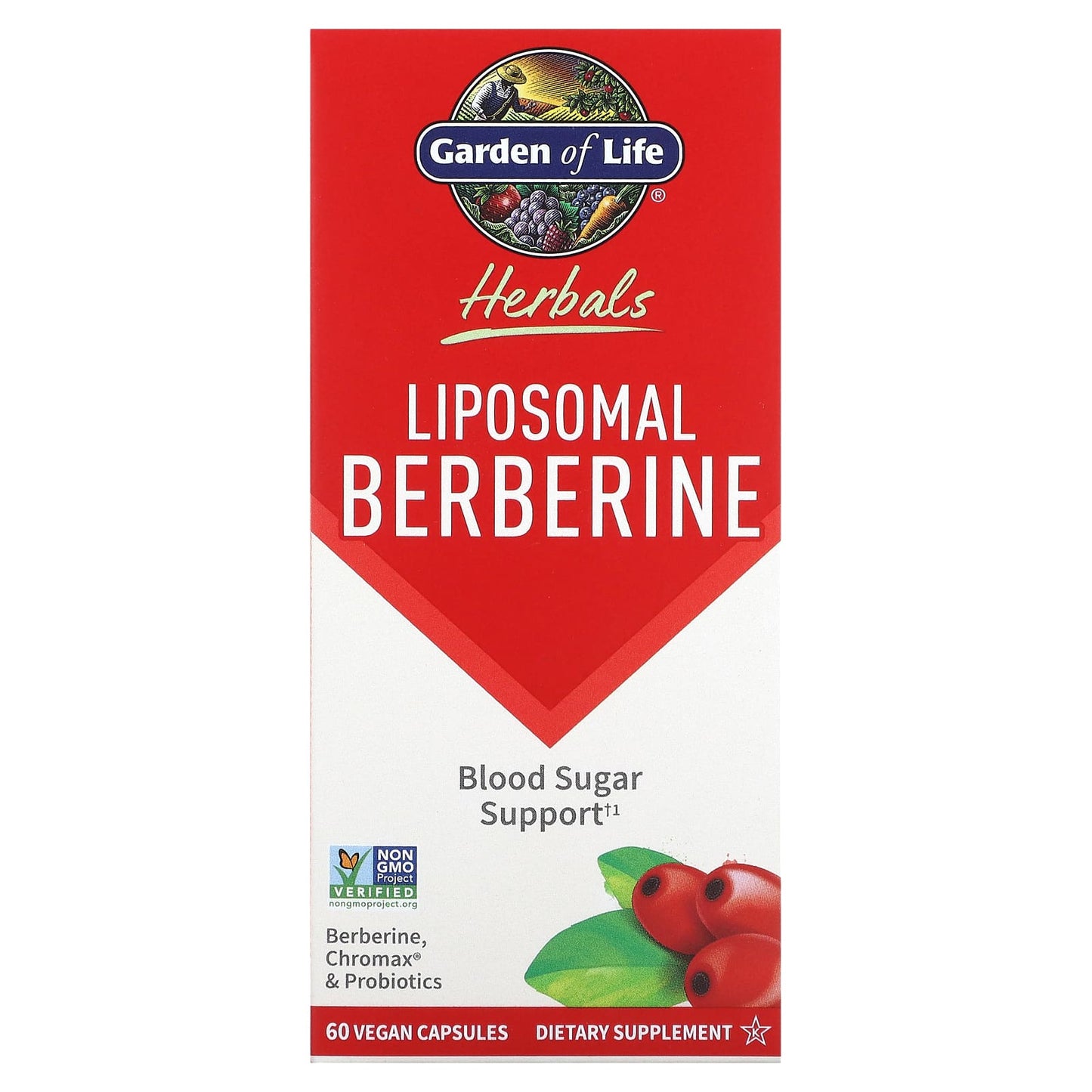 Garden of Life-Herbals-Liposomal Berberine-60 Vegan Capsules