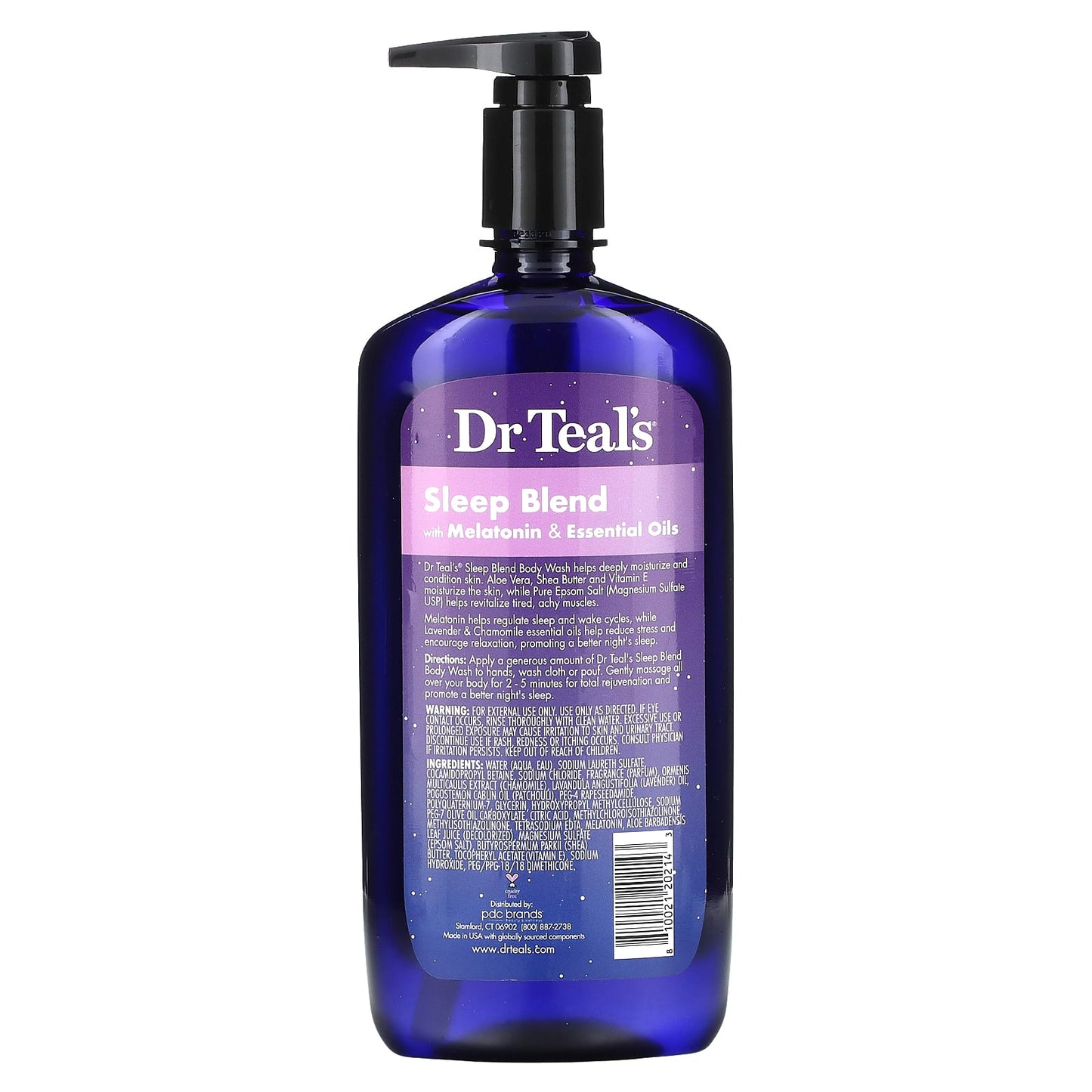 Dr. Teal's, Body Wash With Pure Epsom Salt, Sleep Blend, 24 fl oz (710 ml)