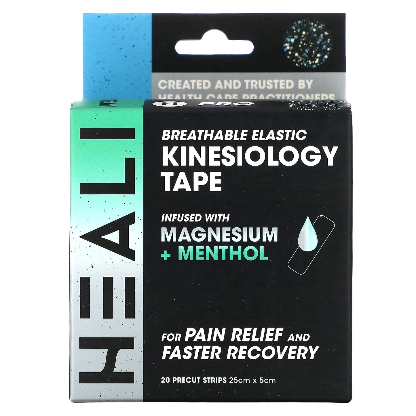 Heali Medical Corp-Breathable Elastic Kinesiology Tape-Splatter-20 Precut Strips