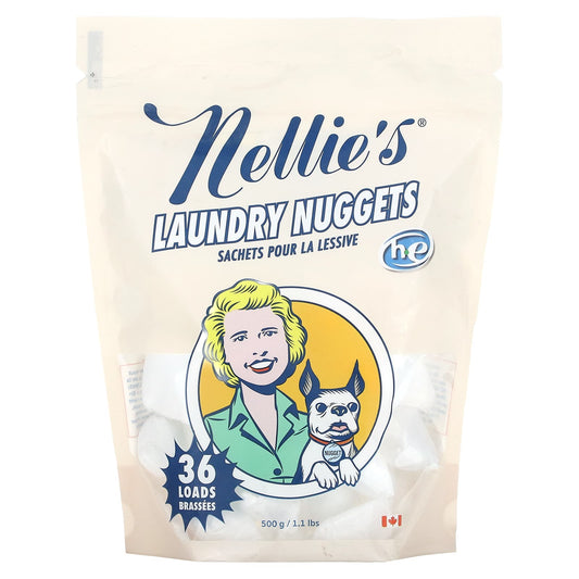 Nellie's-Laundry Nuggets-Unscented-36 Loads-1.1 lbs (500 g)
