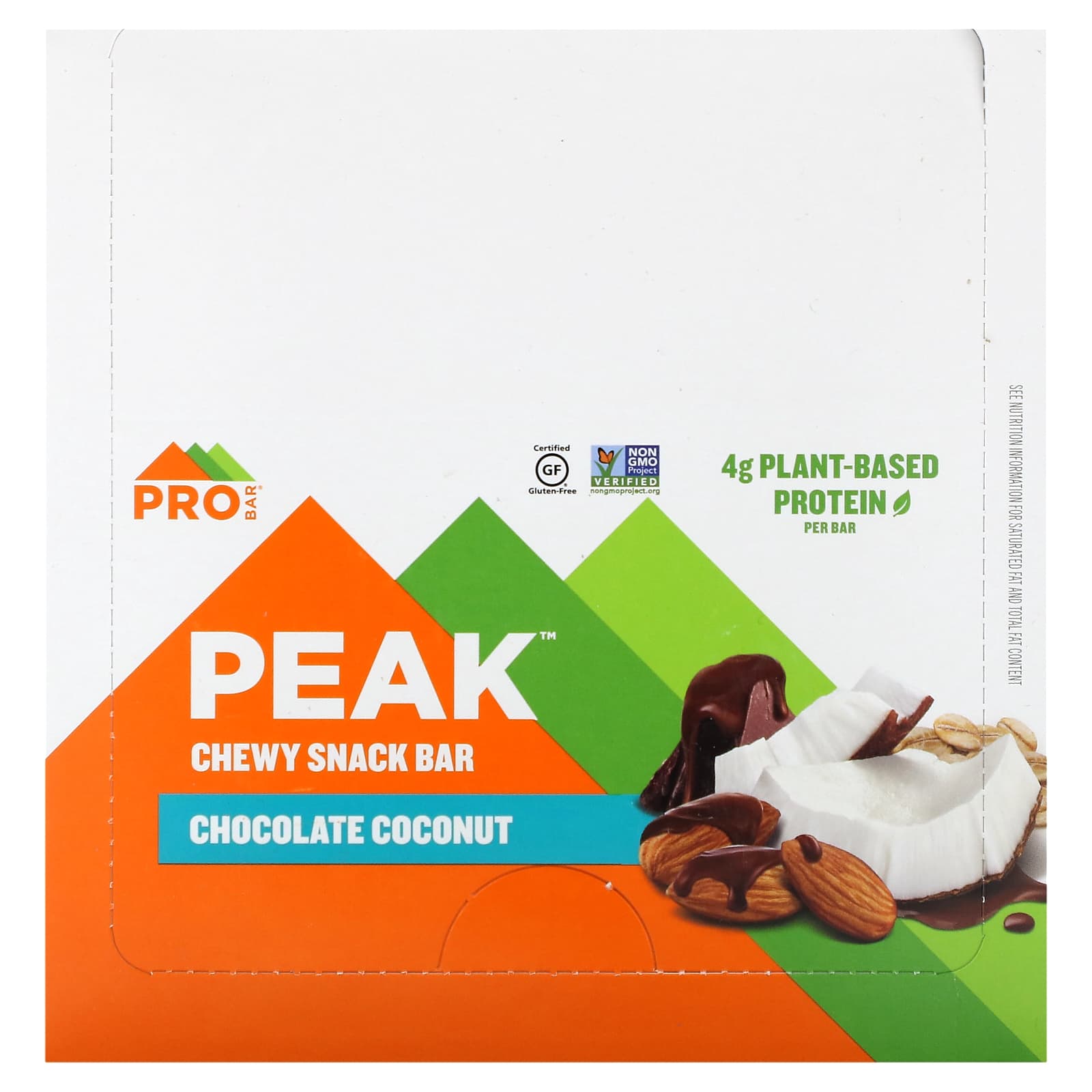 ProBar-Peak-Chewy Snack Bar- Chocolate Coconut-12 Bars-1.3 oz (37 g) Each