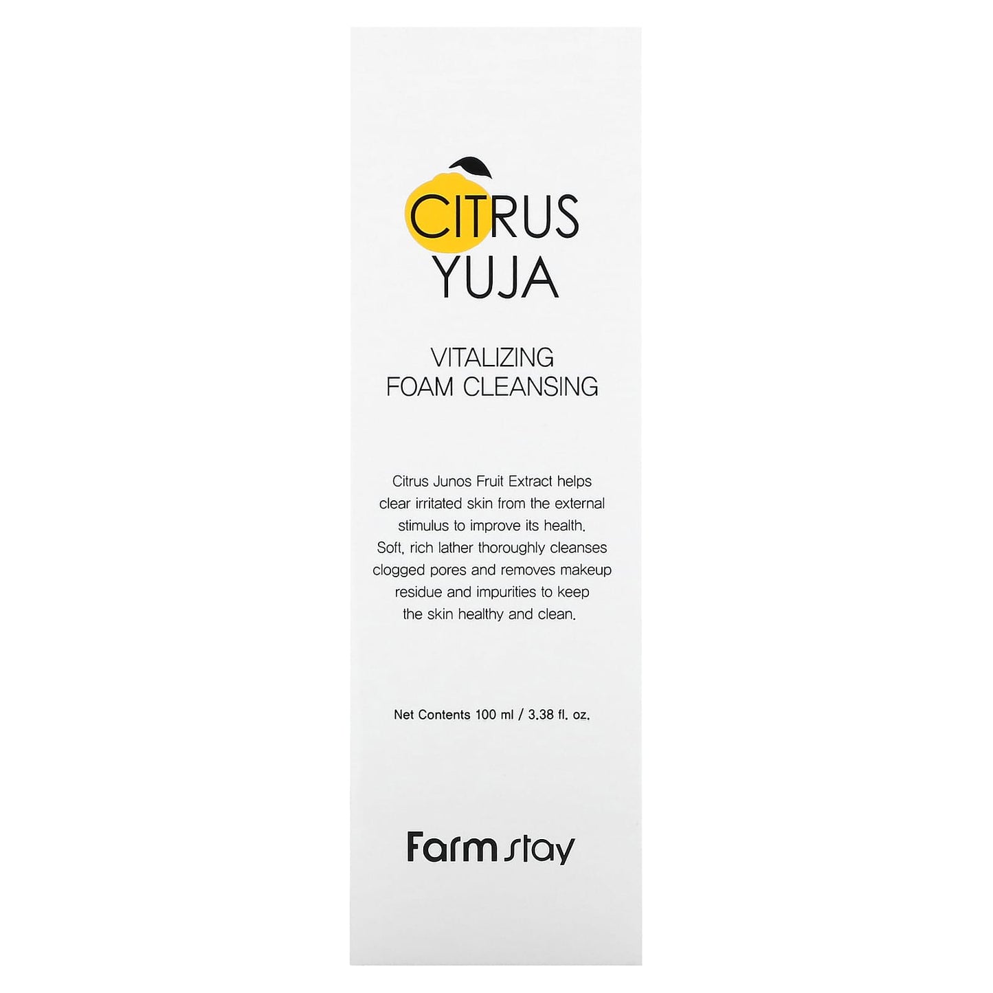 Farmstay, Citrus Yuja, Vitalizing Foam Cleansing, 3.38 fl oz (100 ml)