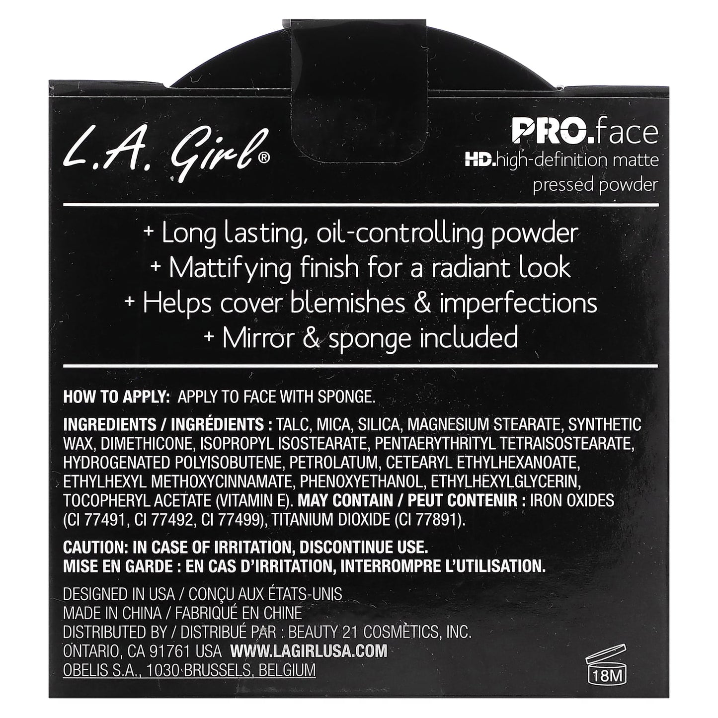 L.A. Girl, Pro Face HD Matte Pressed Powder, Nude Beige, 0.25 oz (7 g)