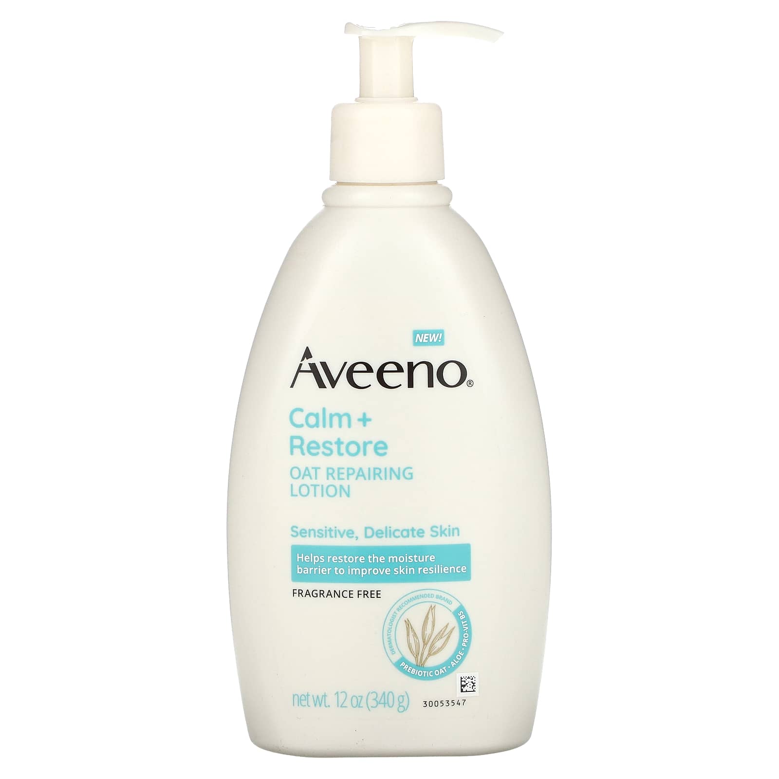 Aveeno-Calm + Restore-Oat Repairing Lotion-Fragrance Free-12 oz (340 g)