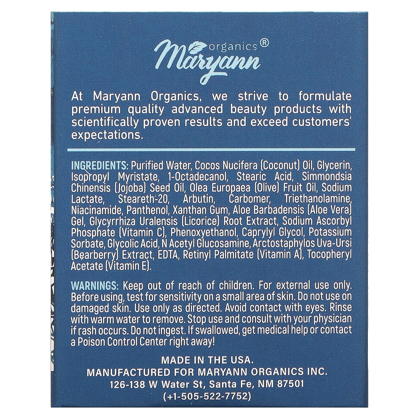 Maryann Organics, Radiance, Vitamin C Complex, Retinol & Antioxidants , 1.7 fl oz (50 ml)