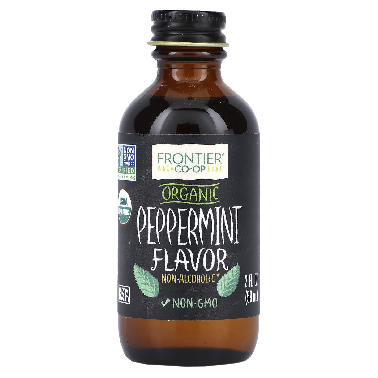 Frontier Co-op-Organic Peppermint Flavor-Non-Alcoholic-2 fl oz (59 ml)