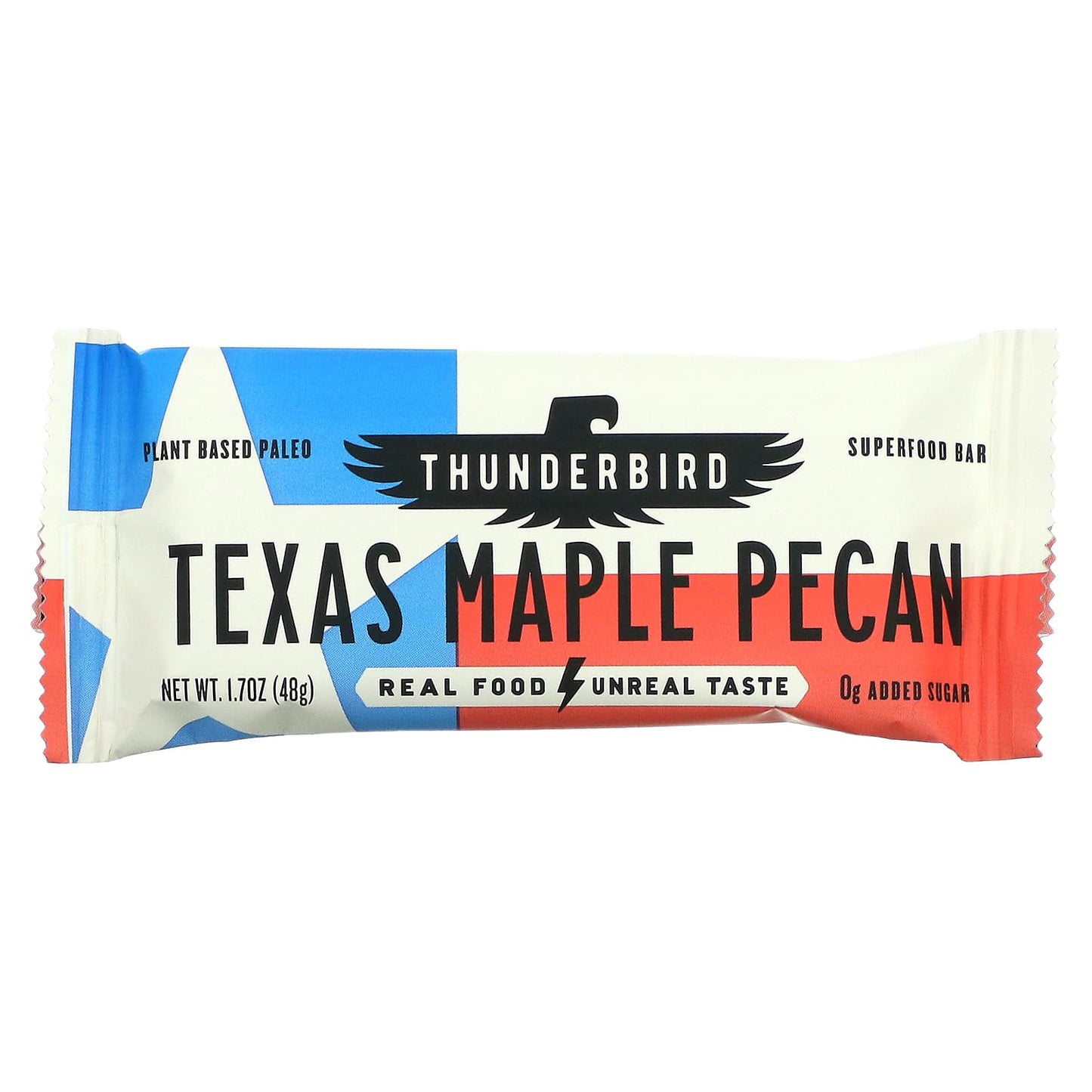 Thunderbird, Superfood Bar, Texas Maple Pecan, 12 Bars, 1.7 oz (48 g) Each