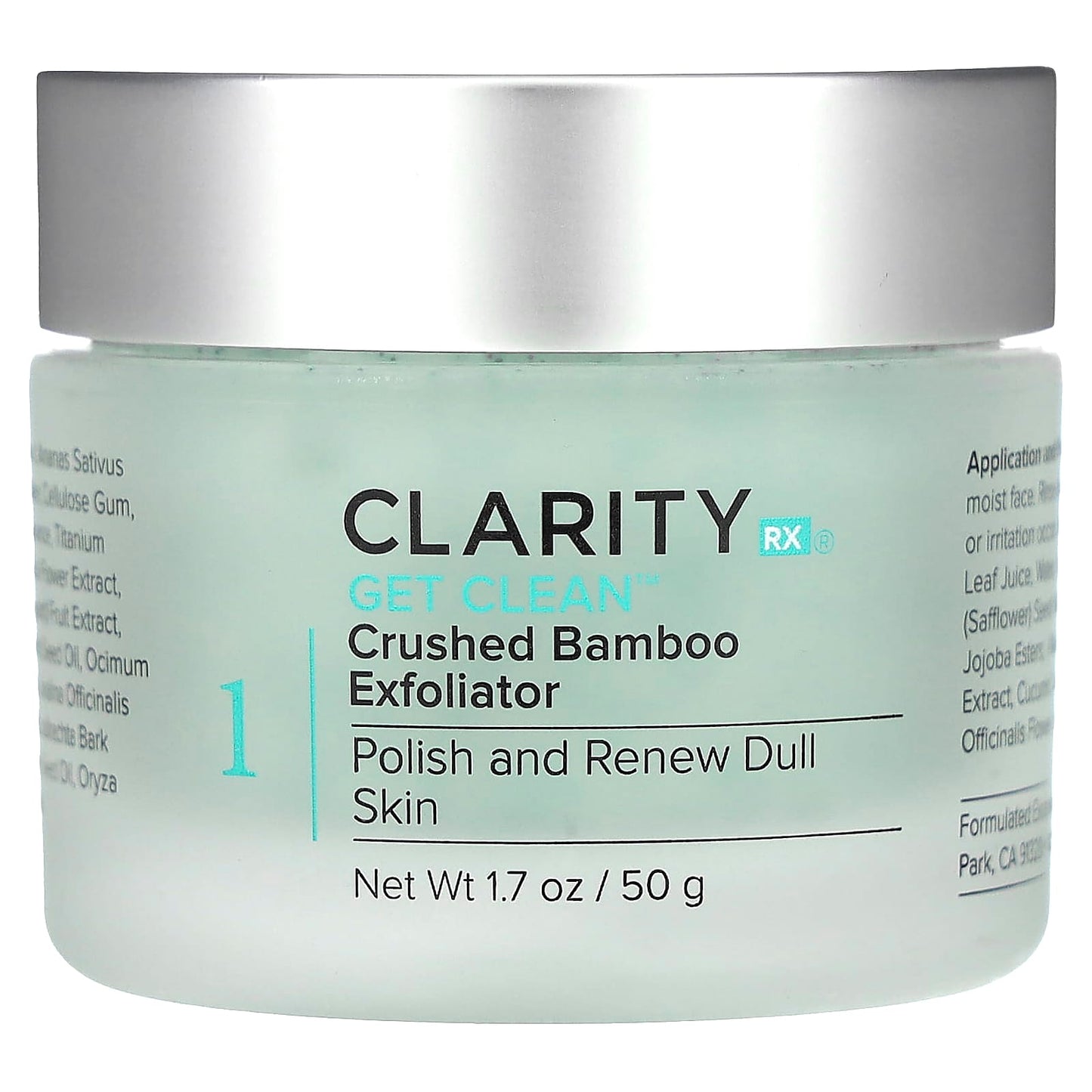 ClarityRx-Get Clean-Crushed Bamboo Exfoliator -1.7 oz (50 g)