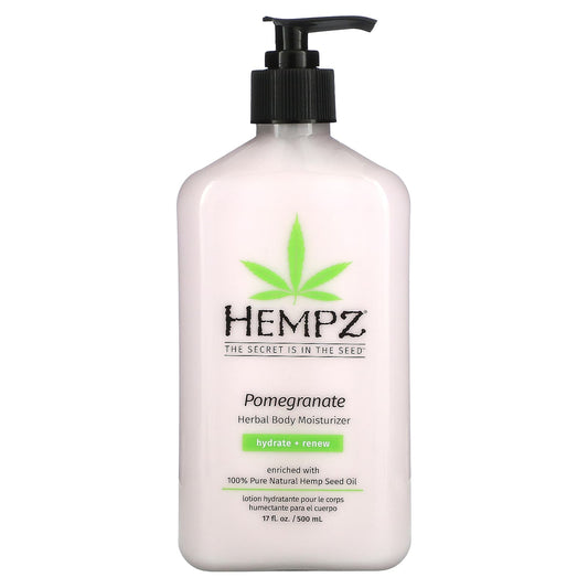 Hempz-Pomegranate Herbal Body Moisturizer-17 fl oz (500 ml)