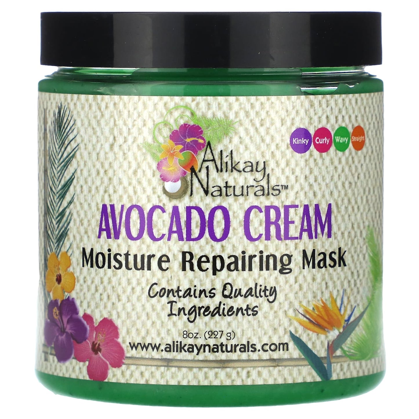 Alikay Naturals-Avocado Cream Moisture Repairing Mask-8 oz (227 g)