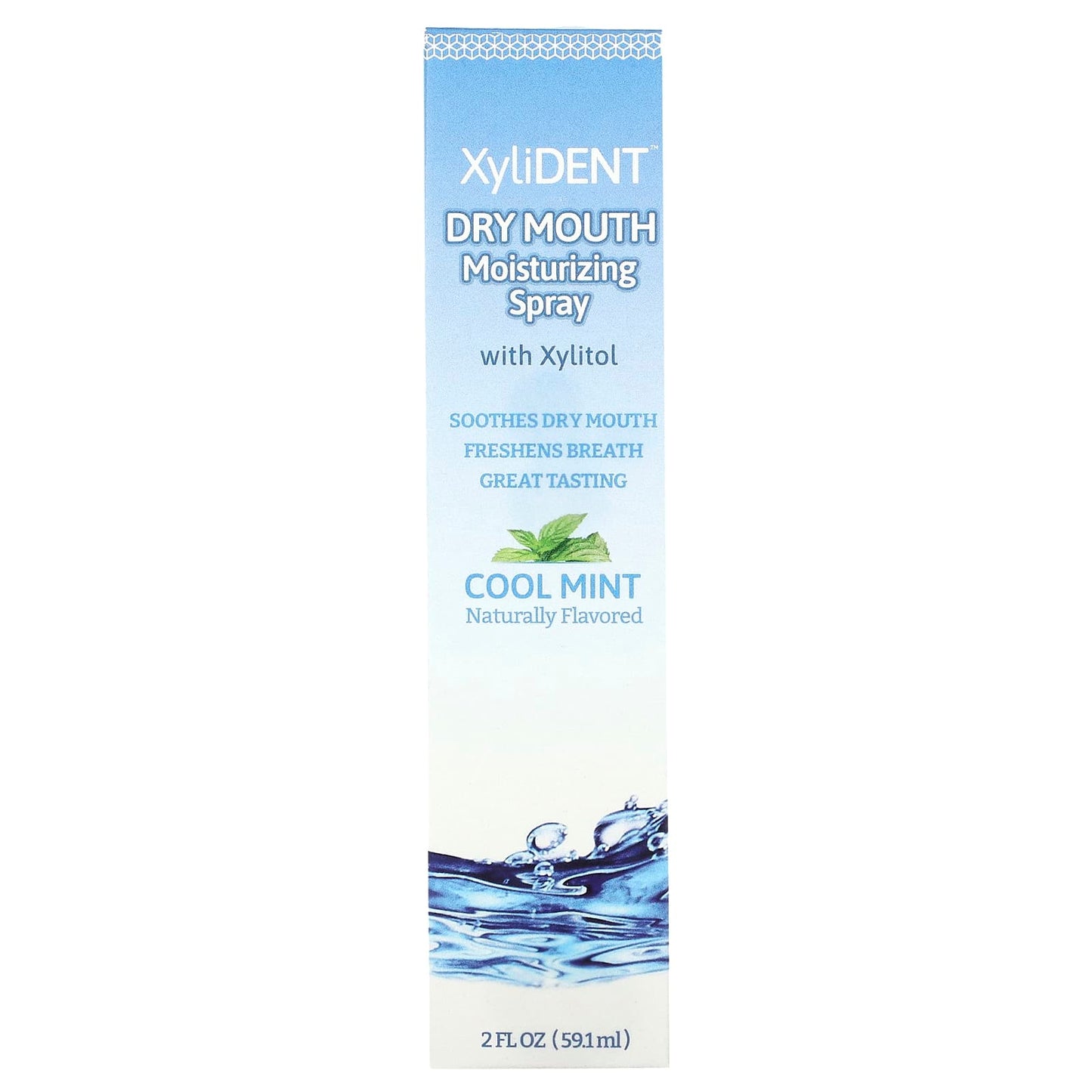 XyliDENT, Dry Mouth Moisturizing Spray with Xylitol, Cool Mint, 2 fl oz (59.1 ml)