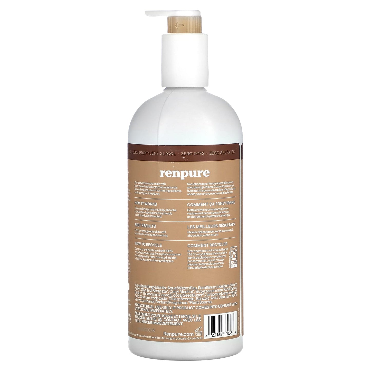 Renpure, Moisturizing Body Lotion, Cocoa Butter & Shea , 24 fl oz (710 ml)