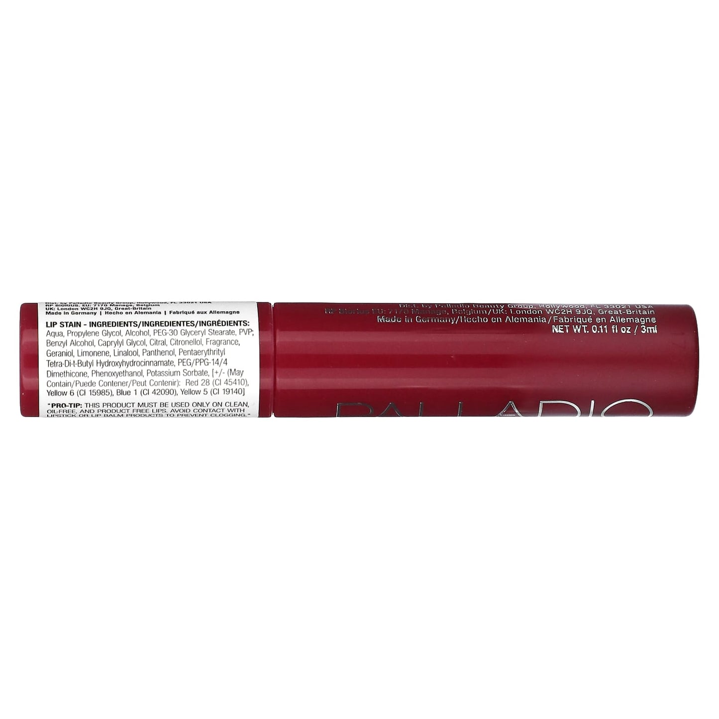 Palladio, Lip Stain, Berry LIS06, 0.11 fl oz (3 ml)