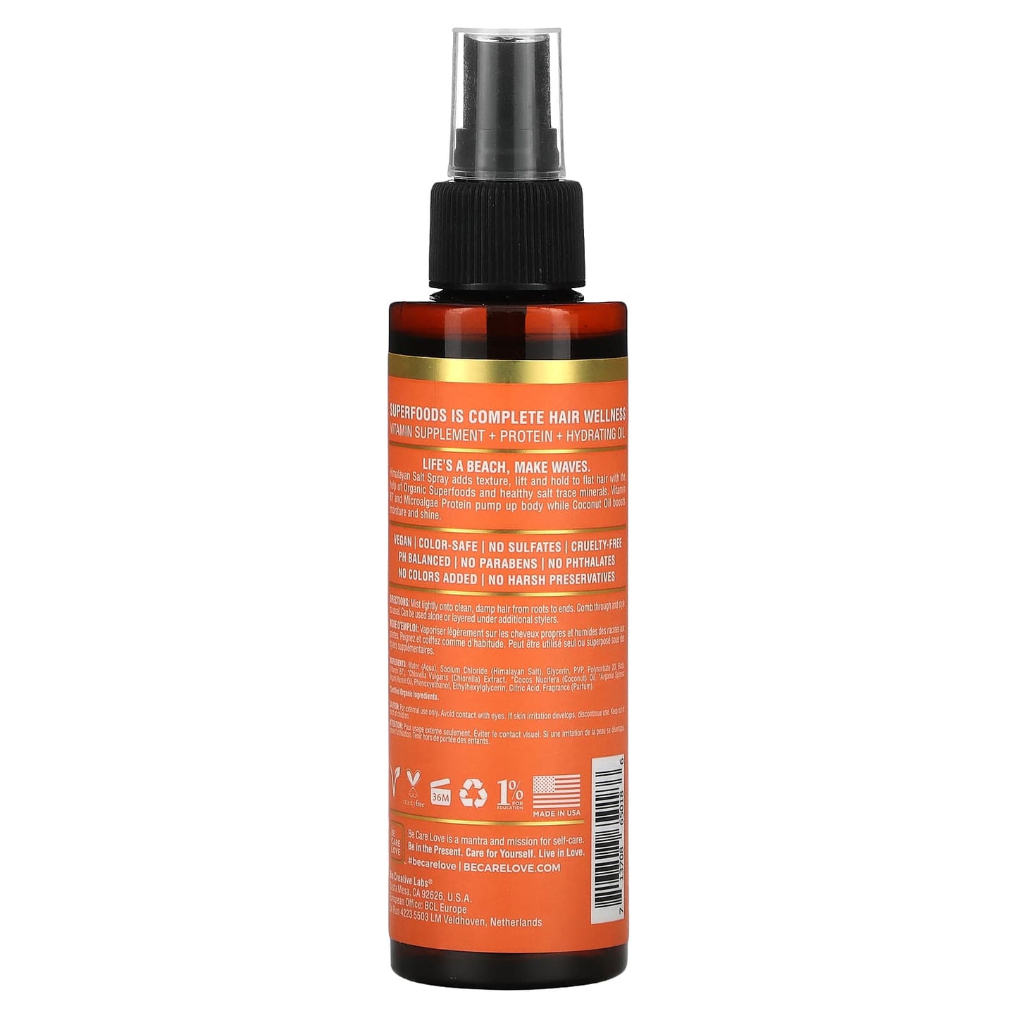 Be Care Love, Make Waves Texture Spray, Himalayan Salt, 5 fl oz (147 ml)