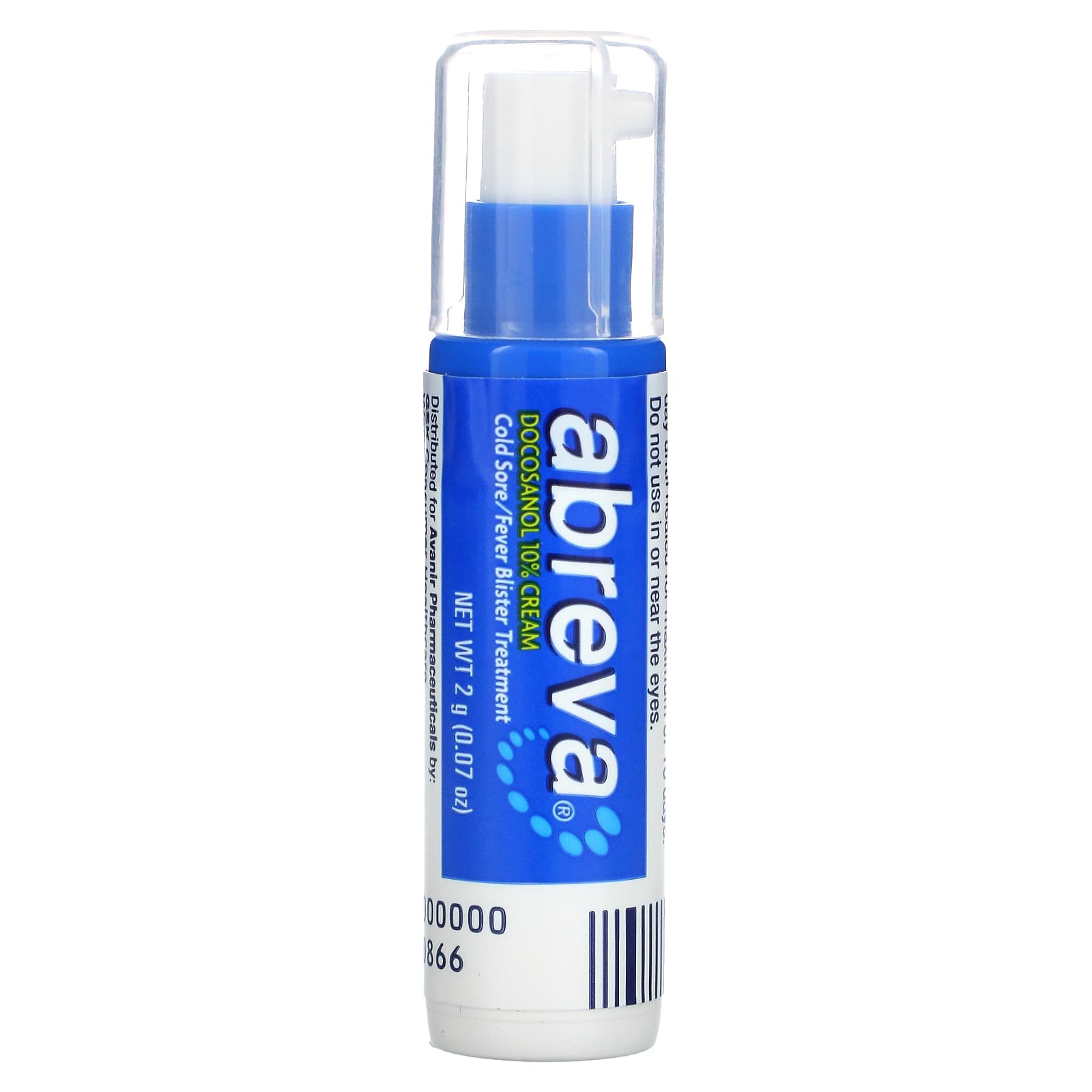 Abreva-Cold Sore/Fever Blister Treatment-Portable Convenient Pump-0.07 oz (2 g)